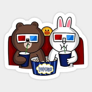 brown and cony Sticker